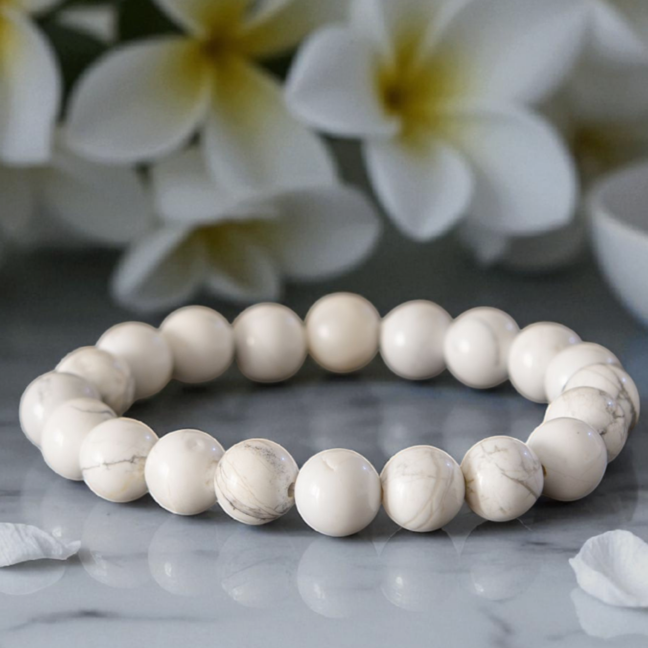 Howlite Crystal Bracelet – Stone of Calm, Clarity & Patience